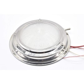 MARINE CITY Stainless-Steel Marine Long Battery Life LED Dome Light Interior Indoor Roof Ceiling White Lamp Interior Lights for Room RV Boat 4 Inches (12V, 3W)