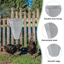 Zylaer Chicken Cone Galvanized Steel Poultry Restraining Cone for Little Turkeys, Broilers, Laying Hens, Birds Not Exceeding 8 Pounds Easy to Clean Chicken Cone for Butchering (2 Pack)
