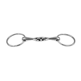 Equine Smile ES0117 Double Broken Stainless Steel Snaffle Bit Ring Diameter 65 mm Bit Thickness 16 mm (15.5 cm)
