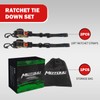MOTO4U Auto Retractable Ratchet Straps 2-Pack | 1” x 10ft