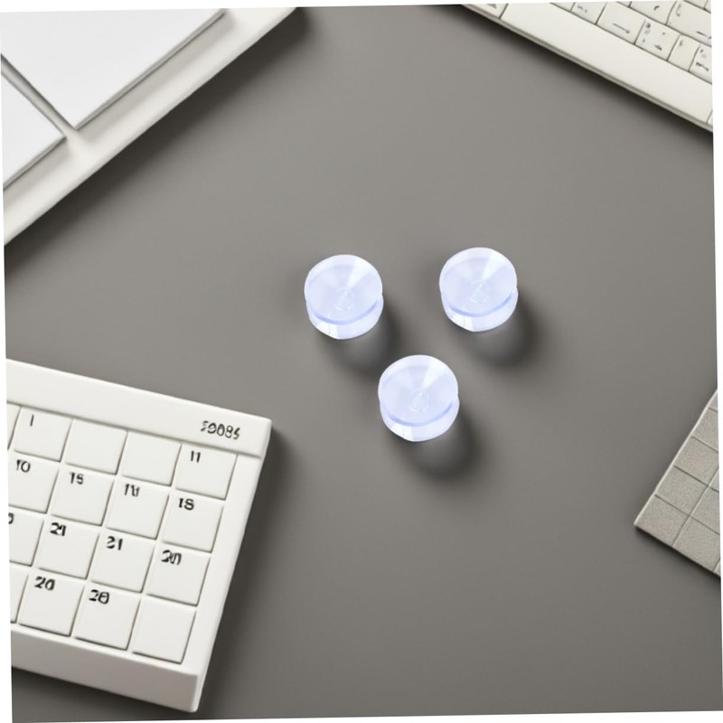 OSALADI 16pcs Transparent Slip Glass Table Bumper Pads Cushion Feet