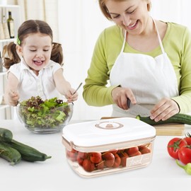 Gzsekken Vacuum Seal Containers 2L Hand pump with vacuum Food Saver Accessories Time Compass Manual Air Pump Design for Quick Marinating Rectangle