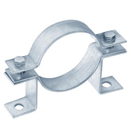 OTTFF 4 Pack Offset Pipe Clamps for 3" (Actual OD 3-1/2") Chimney Rigid Pipe, Steel B-Vent Strap Wall Mount Hanger