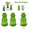 XXXFLOWER Tree-Shaped Glass Planter,Set of 3 Green Propagation Station,Unique Glass