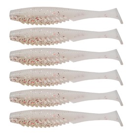 6th Sense Party Paddle 4.3" Saltwater Series – Soft Plastic Swimbait – Inshore Fishing Lure for Redfish, Trout, Snook – 6 Pack (Spanish Bone, 4.3in.)
