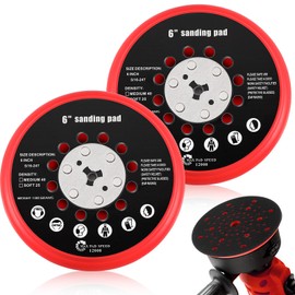 Dimsile 2 Set 6 Inch Replacement Sander Pad Compatible with Bosch Get75-6n Sander - 6" Hook and Loop Sanding Pad Multi-Hole Grinding Plate Replace Compatible with Rsm6044 Rsm6045 Rsm6046