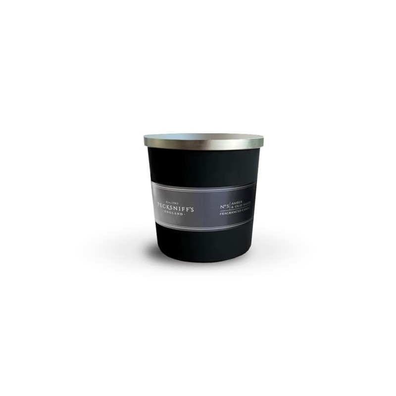 Pecksniff's Amber & Oud Wood Candle | 3 Wicks, 515g