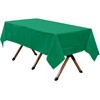 dinexlence 2 Pack Emerald Green Premium Plastic Tablecloth Rectangle 54