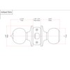 3 - Ashland Black Entry Knob with Matching Single Cylinder