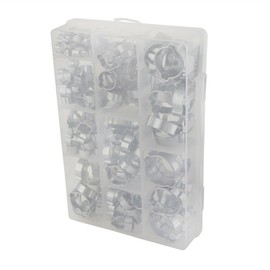 Double Ear Pipe Tube Clips Clamps Hose Fuel Clamp Hydraulic Hose 175pcs 5-27mm