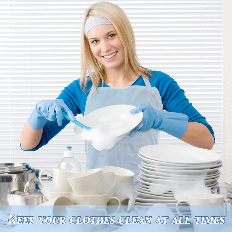 3 Pieces Heavy Duty Transparent PVC Waterproof Aprons Unisex 47