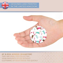 Destination Vinyl ltd Magnet for Refrigerator, Fridge - Cute Dachshund Dog Drawings for Office, Cabinet and Whiteboard, Magnetic Stickers, 21439