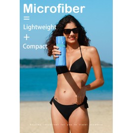 Microfiber Lightweight Beach Towel Sand Free Quick Dry Absorbent Thin Compact Towels for Swimming Pool Camping Beach Accessories Large Easy Pack Travel Things for Vacation Essentials Gift Adult