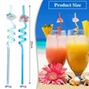 Pack of 8 Cartoon Straws for Children, Reusable Straws, Party