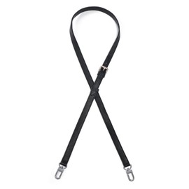 AAStraps Full Grain Leather Adjustable Replacement Strap Cross Body Bag Purse,1.8 CM Width 18 Colors (Black-silver Lock)