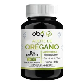 Oby - Aceite De Oregano 95% Carvacrol Con Sábila Y Tomillo | Oil Of Oregano | Candida Cleanse | 100% Natural Grado Alimenticio | Vitamina...
