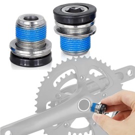 Lihetymg 2 Stück Kurbelschraube Tretkurbel Schrauben M15 Fahrrad Innensechskant M15 Kurbelschrauben mit Dichtungsring Fahrrad Kurbelarmschrauben Tretlager Schrauben für E-Bike MTB BMX