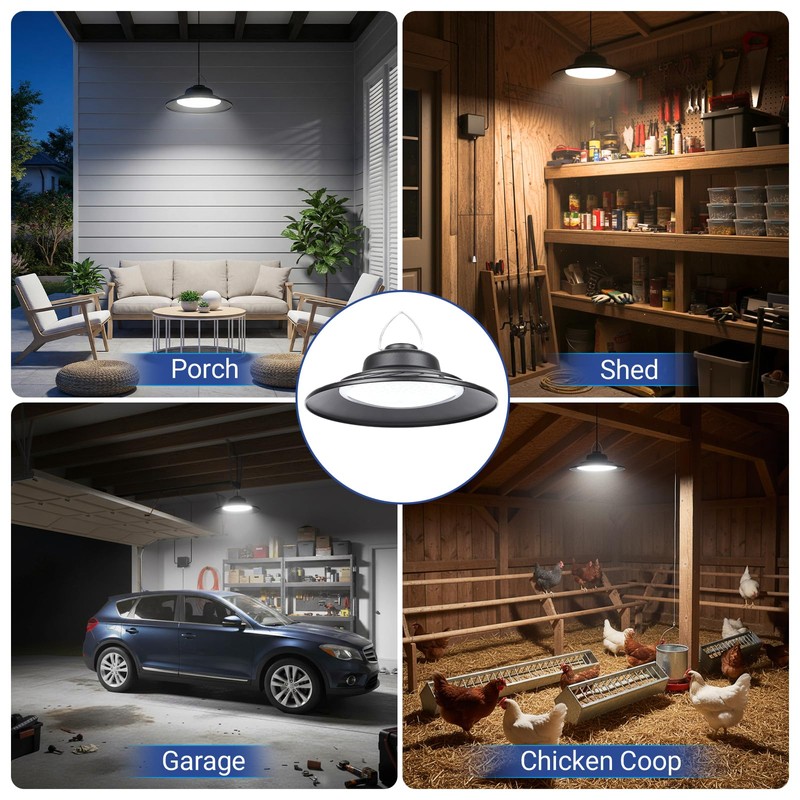 ropelux Solar Powered Shed Light Indoor Outdoor, 2000LM Daytime Available