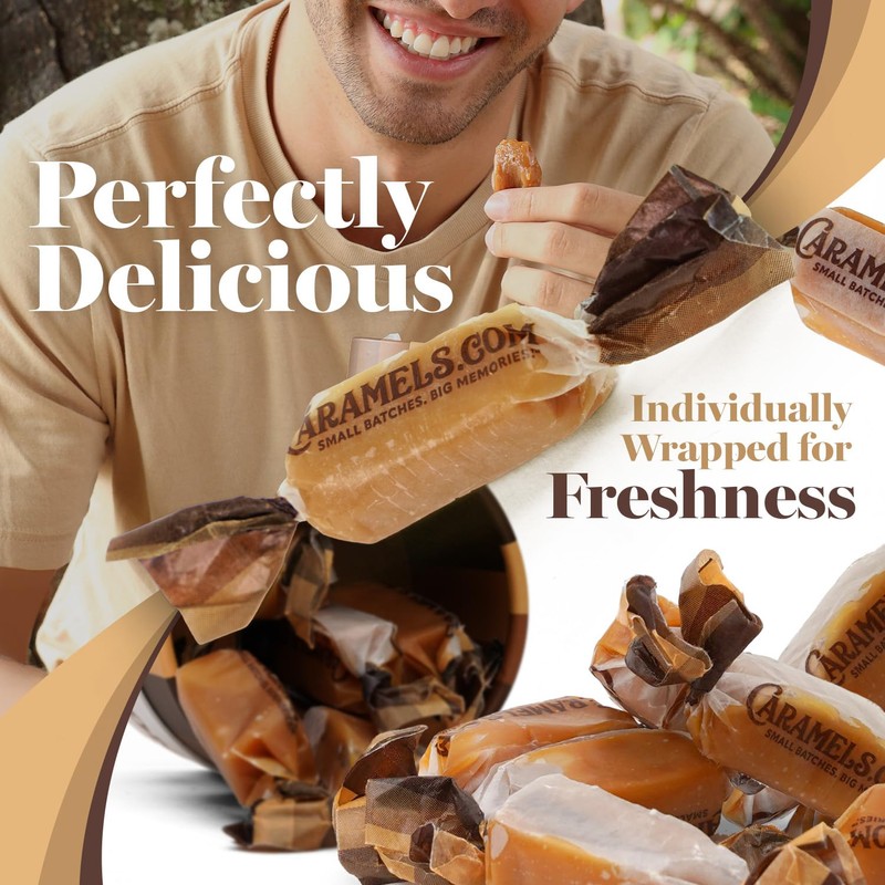 Caramels.com | Candy Gift Box | Individually Wrapped Sea Salt