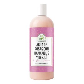 Productos Mart Mexico Agua de Rosas con Hamamelis y Benjuí 1L Tónico Piel Mixta
