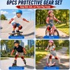 Lafefe 6PCS Red Kids Protective Gear Set Knee Elbow Wrist