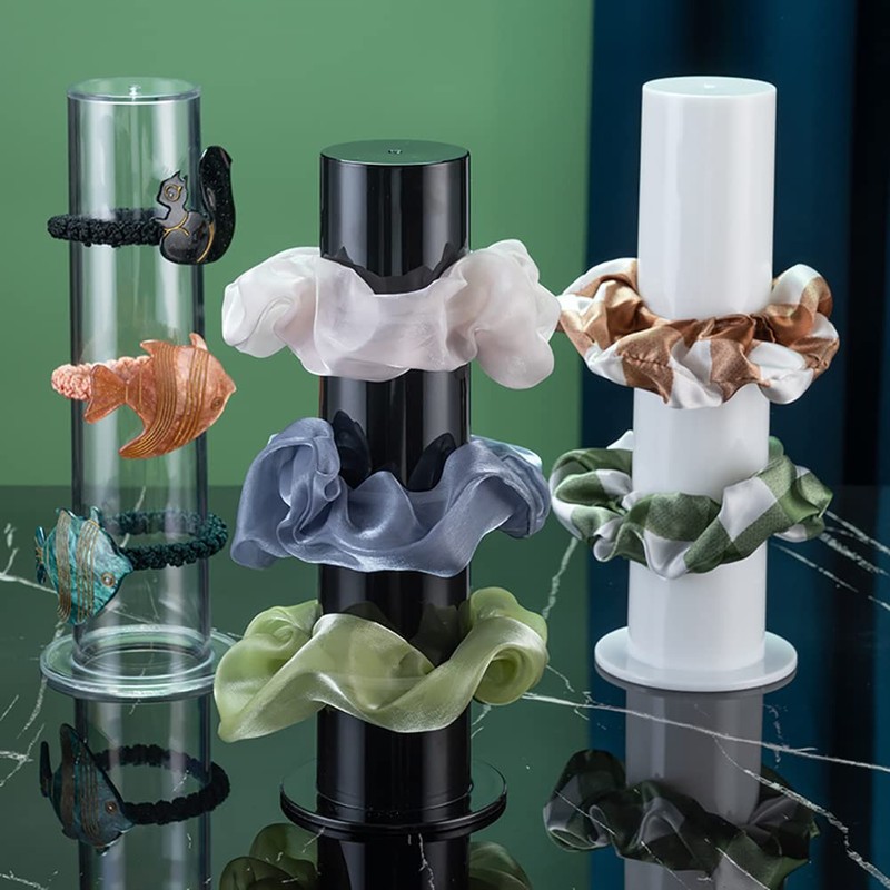 JIHUOO Acrylic Scrunchie Display Stand - Scrunchie Holder Organizer -