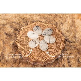 Lebensquelle Plus Tourmaline Quartz Drop Pendant, Drilled Tumbled Stone Pendant with Cotton Band, High-Quality Gemstone Pendant, Half gemstone, Tourmaline Quartz