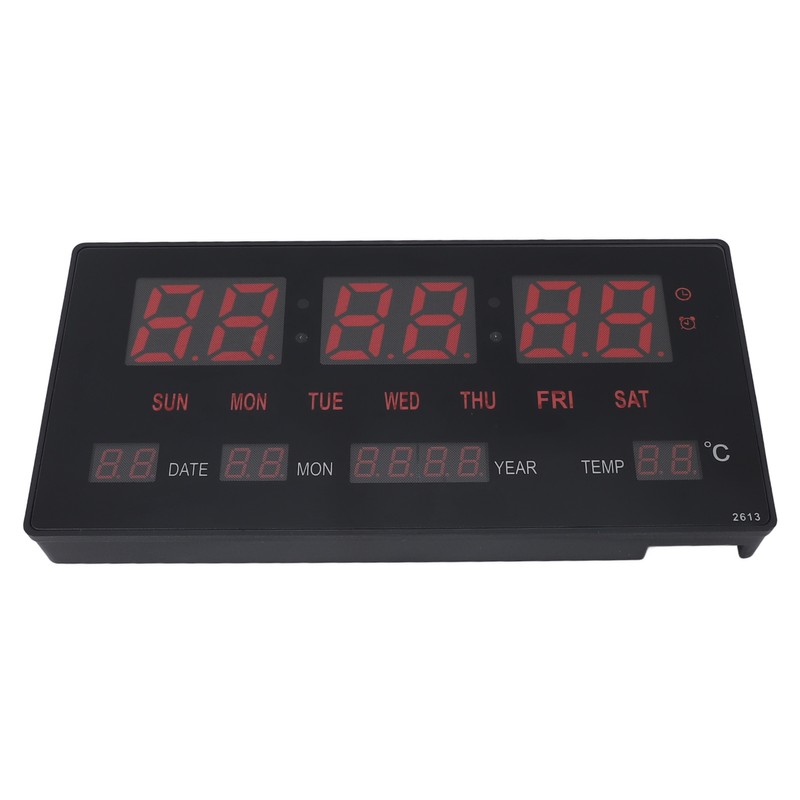 LED Number Clock Large Big Digital Display with Temperature Wall