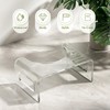 AmazerBath 7 Inches Acrylic Squat Potty, Clear Toilet Step Stool