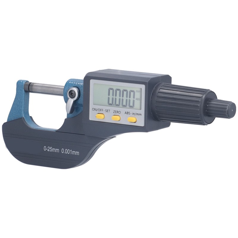 Digital Micrometer 0.00005in/0.001mm Resolution Professional Thickness Measuring Tools 0‑25mm