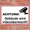 Sign "Gebäude wird videoüberwacht" Sign 300 x 200 mm Sturdy