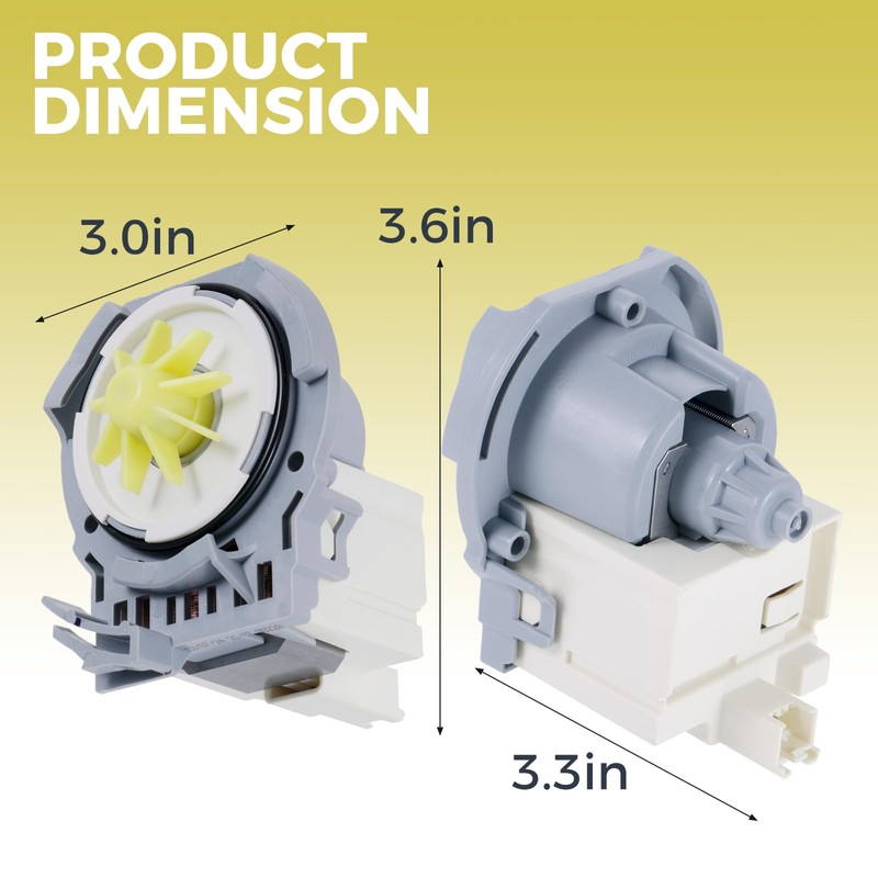 MOOTVGOO W10876537 Dishwasher Drain Pump, Drain Pump Motor Replacement for