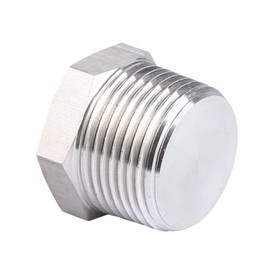 Feelers 2" NPT Male Outer Hex Head Thread Plug Pipe Fitting, 304 Stainless Steel Oil Drain Plug Fitting (Pack of 1)