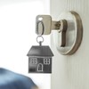 Pack of 2 Metal Key Rings with House, Silver Small