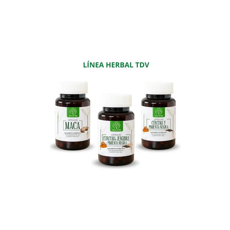 Maca Peruana Cápsulas Naturales Energía Y Vitalidad 100 Caps