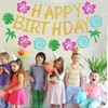 Glittery Gold Tropical Birthday Banner – DIY Luau Party Decorations,