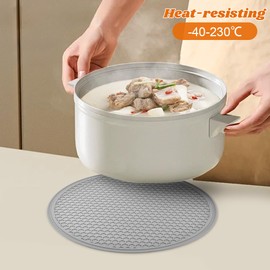 Silicone Microwave Mat,11.6x11.6 inch Heat Resistant Multifunctional Mat,Nonslip Pot Holders,Honeycomb Surface Design,Kitchen Utensil,Use as Pot/Skillet Protector,Jar Opener(4Pcs)