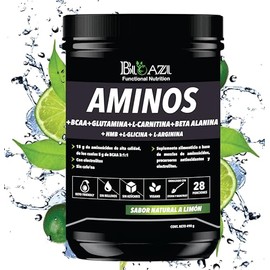 Aminos - Aminoácidos - BCAA - Glutamina - L carnitina - Beta alanina - HMB - L glicina - L arginina - Sin azúcar- Preentreno- Suplemento - Gym- Entrenamiento - Ejercicio - Saludable