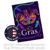 Breeze Decor Carnival Mardi Gras Garden House Flag Kit Springtime