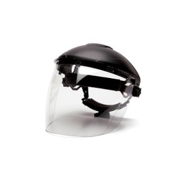 Pyramex Safety Full Face Shield Eye & Head Protection (Headgear Not Included), Clear Tapered Polycarbonate - ANSI Z87+