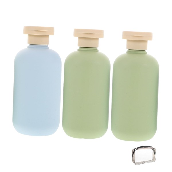 SAFIGLE 3pcs Travel Shampoo Bottles Avocado Refillable Shampoo Conditioner Bottles