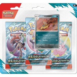 Pokémon - Trading Card Game: 3 Pack Blister Crimson & Purple - Crimson & Purple - Travel Companion: Irokex (3 Booster Packs & 1 Holographic Promo Card)