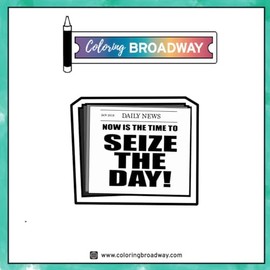 Musical Newsies Acrylic PIN | 1 Individual ACRYLIC PIN by Coloring Broadway | Inspired by Seize the Day - Laser Cut - High Definition (1.5" x 1.15")