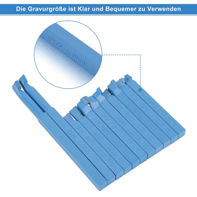 Cocoarm Turning Chisel Set 11 Pieces Lathe Tool 8 ×