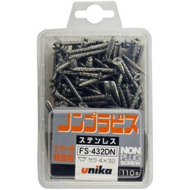 Unica FS-432DN Non-Plass, Stainless Steel, No Drill, Countersunk Head (Pack of 110)