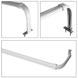 Kowibcl10 Pcs Curtain Rod Hooks, Curtain Rod Bracket, Curtain Hooks Accessories Spreader Wall with Screws, Single Curtain Rod Hangers Hooks for Home Office Silver