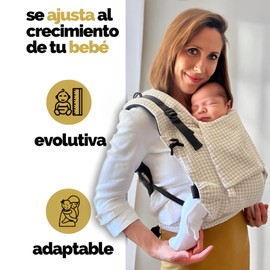 Amarsupiel - Ergonomic Newborn Baby Carrier - Comfortable and Easy to Adjust - Cotton Sling for Newborns - Organic and Breathable - Children's Backpack (Beige)