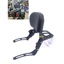 MyLohas Scrub Black Sissy Bar & Luggage Rack for Kawasaki Vulcan VN 900 2000 Classic Custom