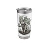 Samurai Cat Ready for Battle Art Stainless Steel Insulated Tumbler
