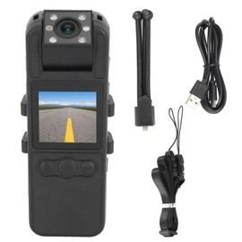 Back Clip Video Recorder 1.3 in Color Screen Type C 670mAh 1920x1080 180 Degree Rotating Lens Night Vision HD Infrared Camera for Home Sport